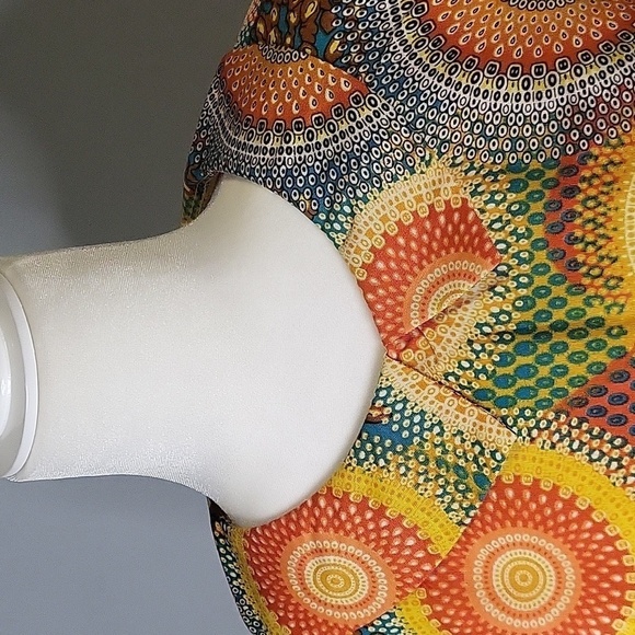 For Her NYC Back Zip 3/4 Sleeve 70's Look Crop Top - Size XL - Picture 5 of 12